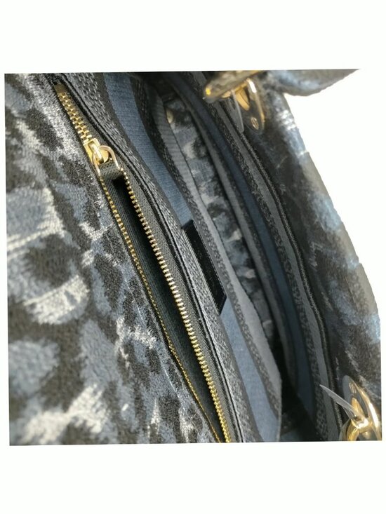 Authentic Dior Lady Dior Leopard Canvas Bag | Christian Dior Top Handle - Picture 11 of 16